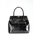 BELLI "The Bag L" Ledertasche schwarz lack kroko