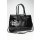 BELLI "Design Bag C" Leder Handtasche schwarz lack Kroko