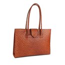 BELLI "Design Bag C" Ledertasche Handtasche maronenbraun strauss