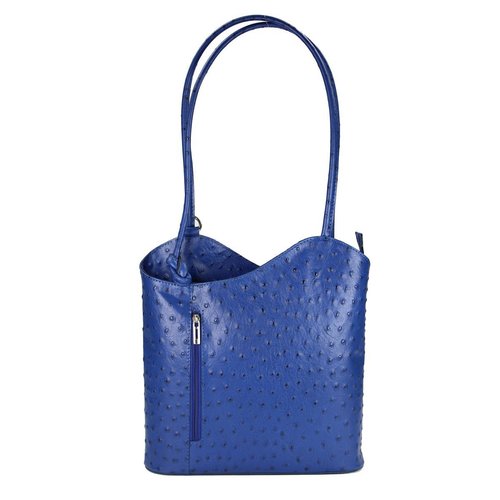 BELLI "Backpack" Leder Tasche Rucksack royal blau strauss