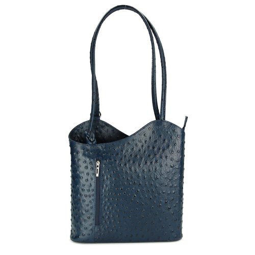 BELLI "Backpack" Leder Tasche Rucksack blau strauss