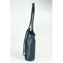 BELLI "Backpack" Leder Tasche Rucksack blau strauss