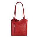 BELLI "Backpack" Leder Tasche Rucksack rot strauss