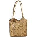 BELLI "Backpack" Leder Tasche Rucksack taupe...