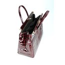 BELLI "The Bag" XXL Ledertasche bordeaux rot lack kroko