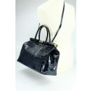 BELLI "The Bag" XXL Ledertasche dunkelblau lack kroko