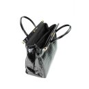 BELLI "The Bag" XXL Ledertasche schwarz lack kroko