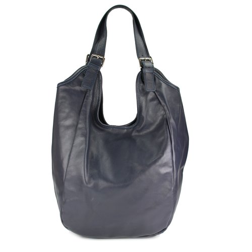 BELLI "Firenze" Nappa Leder Shopper dunkelblau