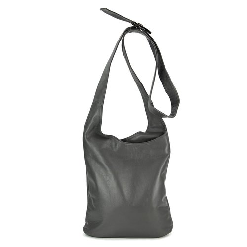 BELLI "Cross Bag Classic" Umhängetasche Ledertasche grau