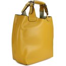 BELLI Designer Ledertasche Henkeltasche gelb