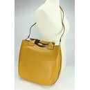 BELLI Designer Ledertasche Henkeltasche gelb