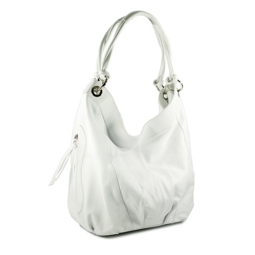 Belli ital. XXL Nappa Leder Shopper weiß