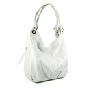 Belli ital. XXL Nappa Leder Shopper weiß