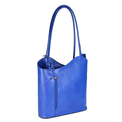BELLI Leder Handtasche Rucksack "Belli Backpack" royal blau