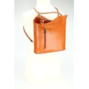 BELLI Leder Handtasche Rucksack "Belli Backpack" cognac