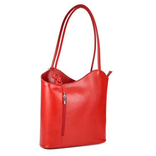 BELLI Leder Handtasche Rucksack "Belli Backpack" rot