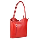 BELLI Leder Handtasche Rucksack "Belli Backpack" rot