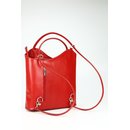 BELLI Leder Handtasche Rucksack "Belli Backpack" rot