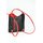 BELLI "Backpack" Leder Tasche Rucksack schwarz rot strauss