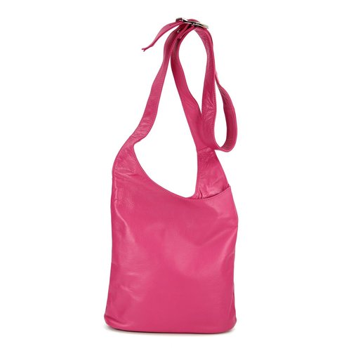 BELLI "Cross Bag Classic" Umhängetasche Ledertasche pink