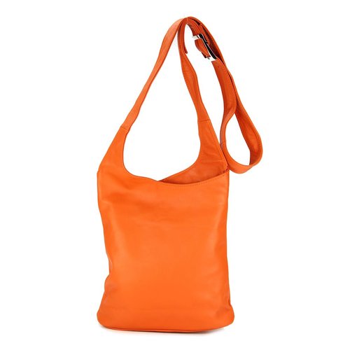 BELLI "Cross Bag Classic" Umhängetasche Ledertasche orange