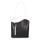 BELLI "Backpack" Leder Tasche Rucksack schwarz weiß strauss