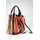 BELLI "Globe Bag" Ledertasche braun rot