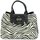 BELLI exklusive Fell Ledertasche schwarz kroko zebra