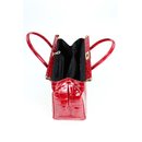 BELLI "The Bag" XL Ledertasche bordeaux rot lack kroko