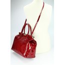 BELLI "The Bag" XL Ledertasche bordeaux rot lack kroko