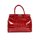 BELLI "The Bag" XL Ledertasche bordeaux rot lack kroko