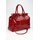 BELLI "The Bag" XL Ledertasche bordeaux rot lack kroko