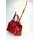 BELLI "The Bag" XL Ledertasche bordeaux rot lack kroko