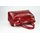 BELLI "The Bag" XL Ledertasche bordeaux rot lack kroko