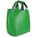 BELLI Designer Ledertasche Henkeltasche grün