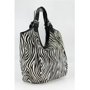 BELLI XXL Voll Fell Leder Shopper zebra