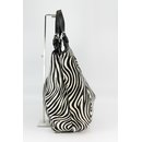 BELLI XXL Voll Fell Leder Shopper zebra