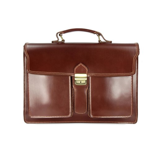 BELLI "Design Bag B" Leder Businesstasche unisex maronenbraun