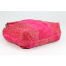 BELLI® Leder Handtasche Leder Kroko Mix pink