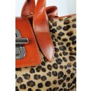 BELLI exklusive Fell Ledertasche leo cognac braun glatt