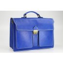 BELLI "Design Bag B" Leder Businesstasche unisex royal blau