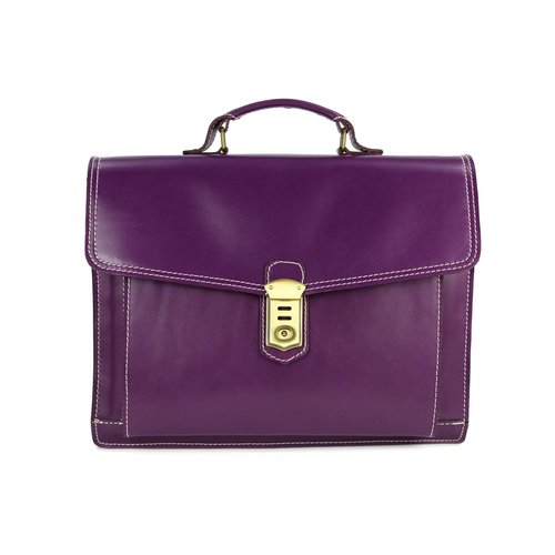 BELLI "Design Bag D" Leder Business Bag lila