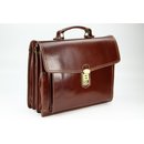 BELLI "Design Bag D" Leder Business Bag maronenbraun