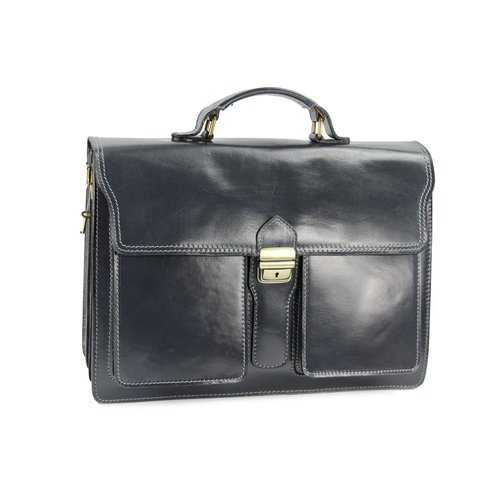 BELLI "Design Bag B" Leder Businesstasche unisex dunkelgrau