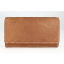 BELLI Vintage Leder Damen Geldbörse cognac braun