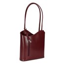 BELLI Leder Handtasche Rucksack "Belli Backpack" weinrot