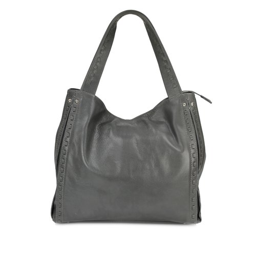 BELLI ital. Nappa Leder Shopper grau