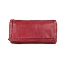 BELLI® Vintage Nieten Leder Damen Geldbörse "Shabby 2" kirsch rot