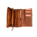 BELLI® Vintage Nieten Leder Damen Geldbörse "Shabby 2" cognac