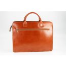 BELLI® "Design Bag E" XL ital. Leder Handtasche Business Bag cognac